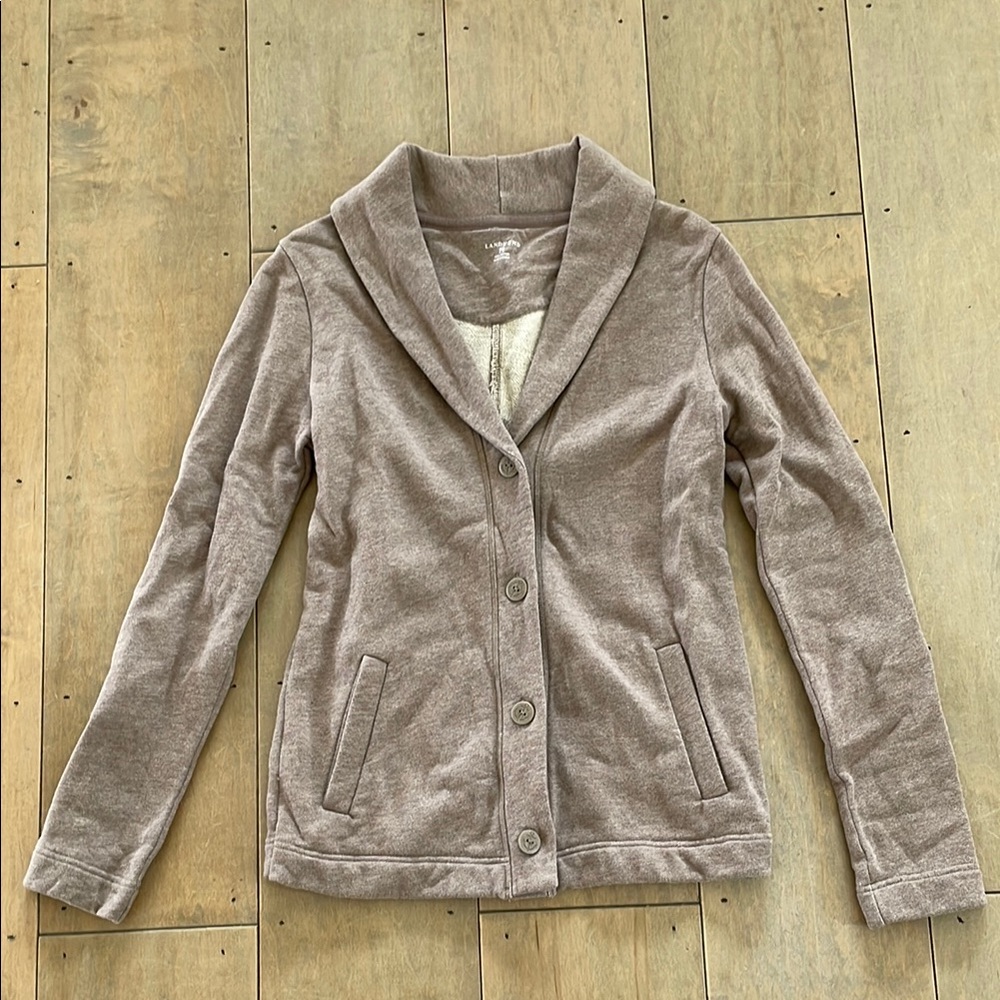 Lands End XS Light Brown Cotton Blazer